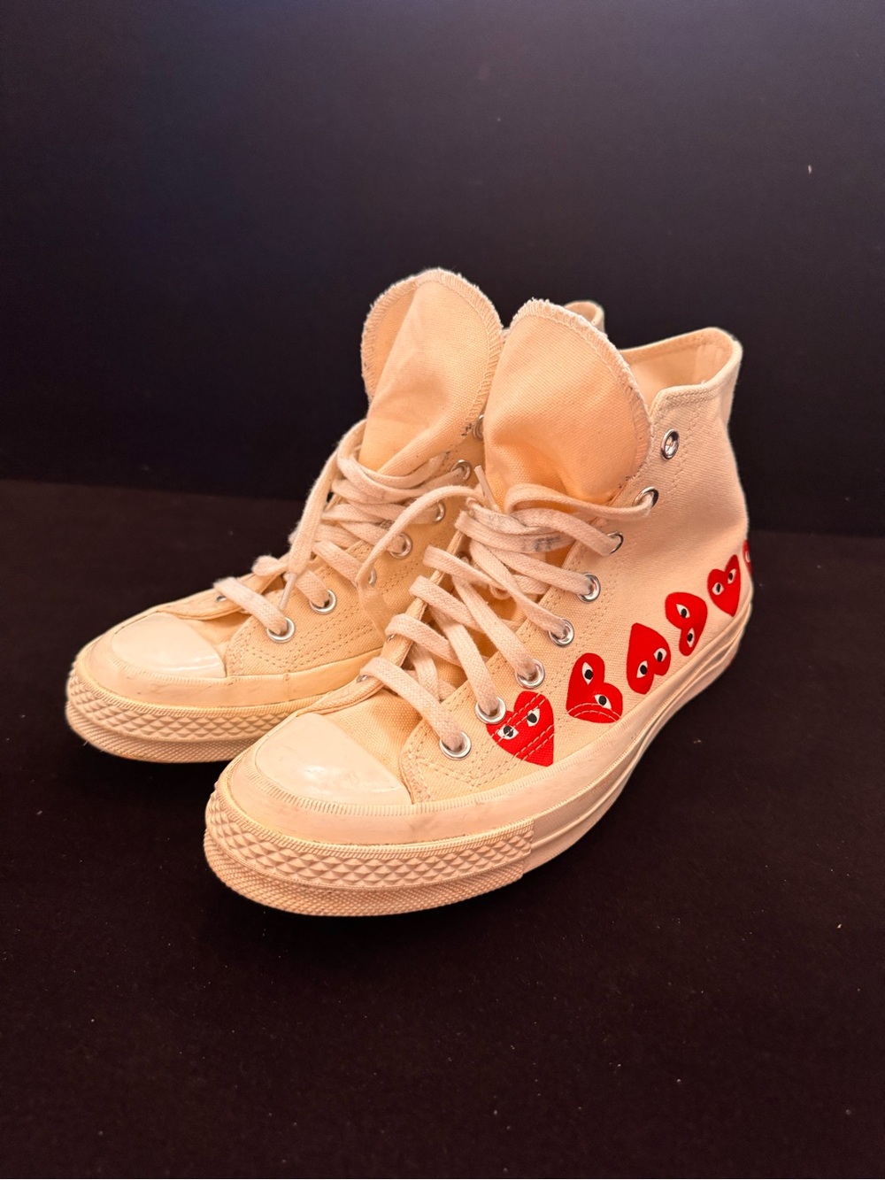 Converse x Comme des Garçons PLAY Chuck 70 High Top "Multi Heart" M7 W9